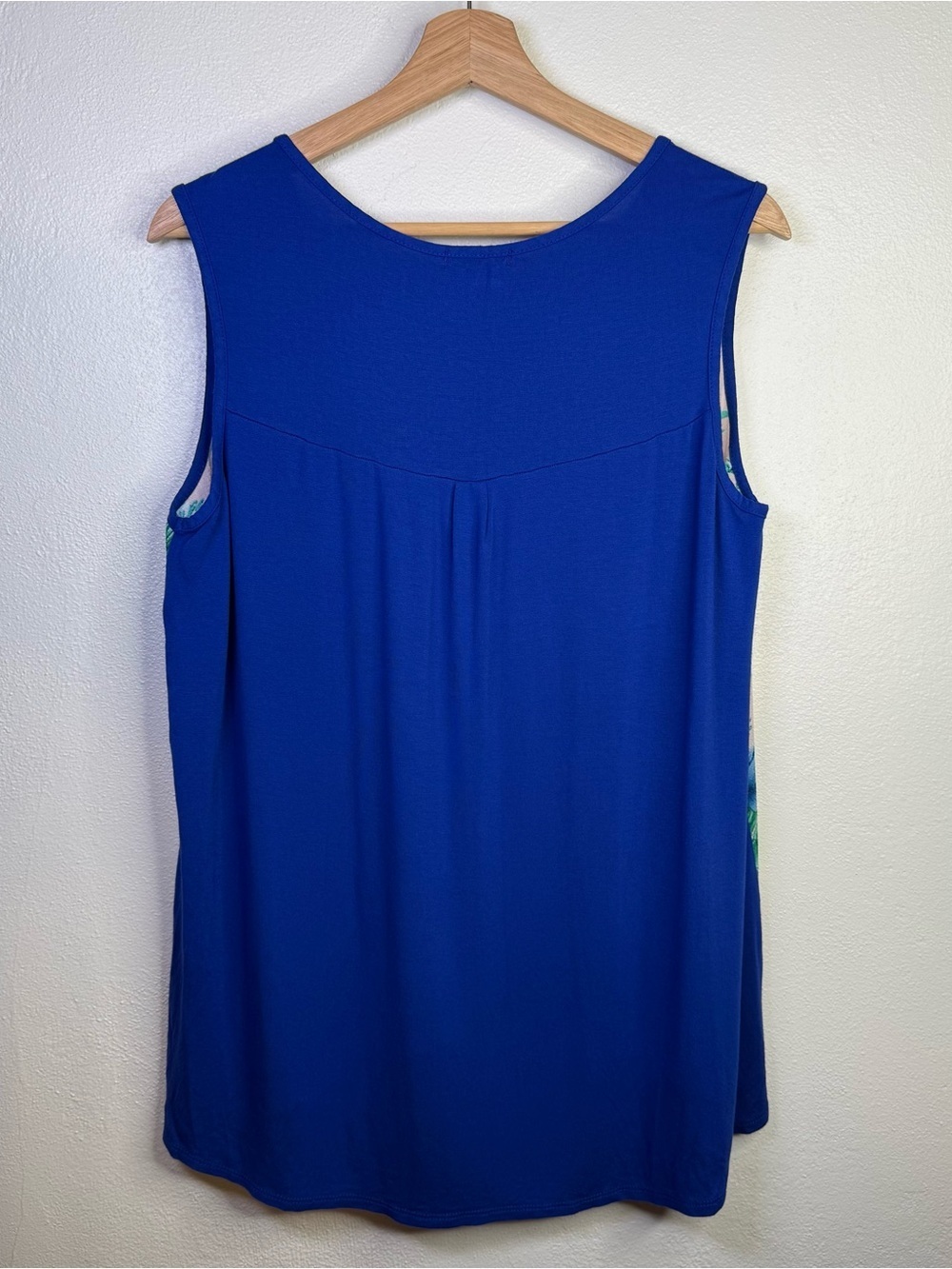Rubee Women’s Tropical Floral Print Pink & Blue Tank Top Size XL - Picture 8 of 13